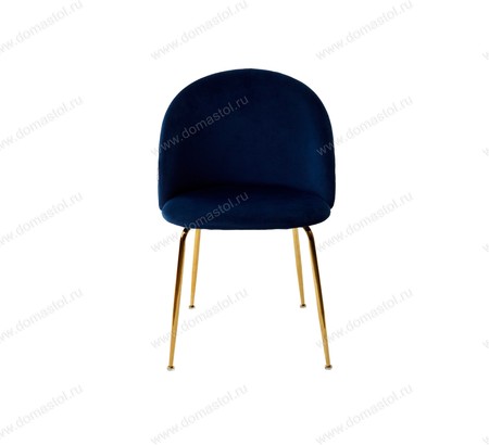 Стул PRESLEY BLUVEL-86 NAVY BLUE / золотой каркас