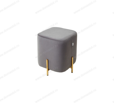 Пуф для гостиной ARES BLUVEL-14 GREY / GOLD Пуф для гостиной ARES BLUVEL-14 GREY / GOLD