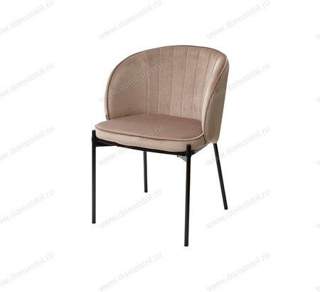 Стул DIANA BLUVEL-40 BEIGE, велюр / черный каркас Стул DIANA BLUVEL-40 BEIGE, велюр / черный каркас