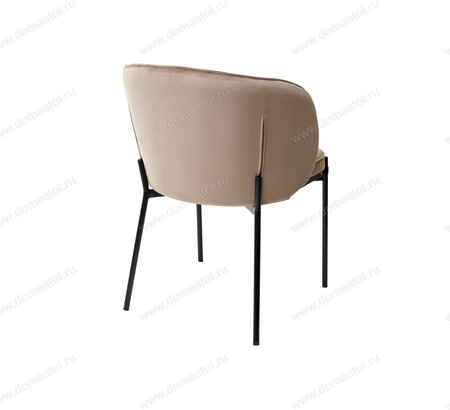 Стул DIANA BLUVEL-40 BEIGE, велюр / черный каркас