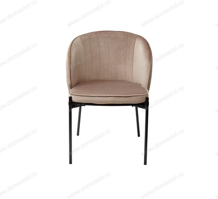 Стул DIANA BLUVEL-40 BEIGE, велюр / черный каркас