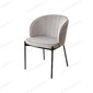 Стул DIANA BLUVEL-03 LIGHT GREY, велюр / черный каркас