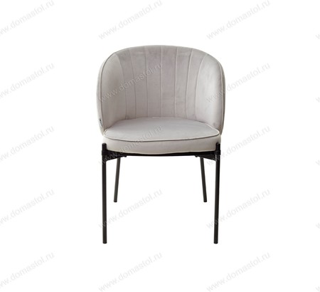 Стул DIANA BLUVEL-03 LIGHT GREY, велюр / черный каркас
