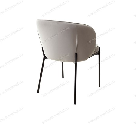 Стул DIANA BLUVEL-03 LIGHT GREY, велюр / черный каркас