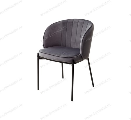 Стул DIANA BLUVEL-14 GREY, велюр / черный каркас Стул DIANA BLUVEL-14 GREY, велюр / черный каркас