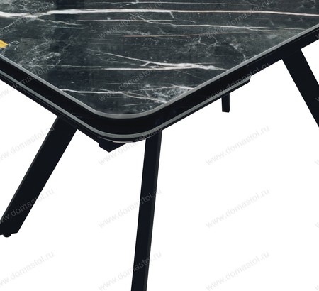 Стол кухонный Леон 140 черный, керамика Wacom forest Pulido