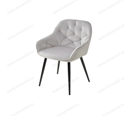 Стул BREEZE BLUVEL-03 LIGHT GREY, велюр / черный каркас Стул BREEZE BLUVEL-03 LIGHT GREY, велюр / черный каркас