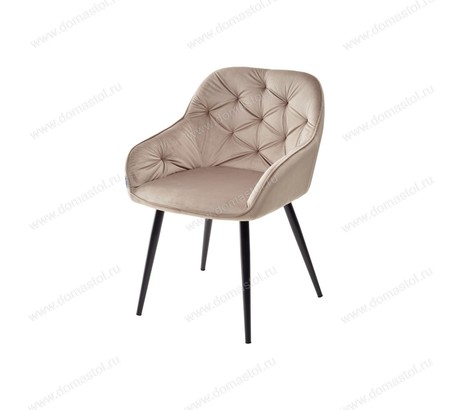 Стул BREEZE BLUVEL-40 BEIGE, велюр / черный каркас Стул BREEZE BLUVEL-40 BEIGE, велюр / черный каркас