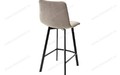 Полубарный стул CHILLI-QB SQUARE латте #25, велюр / черный каркас (H=66cm)