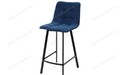 Полубарный стул CHILLI-QB SQUARE синий #29, велюр / черный каркас (H=66cm)