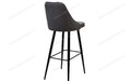 Барный стул NEPAL-BAR СЕРЫЙ #27, велюр/ черный каркас (H=78cm)