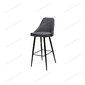 Барный стул NEPAL-BAR СЕРЫЙ #27, велюр/ черный каркас (H=78cm)