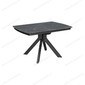 Стол Атланта-3C/Q черный, керамика Black Marble
