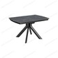 Стол Атланта-3C/Е черный, керамика Black Marble
