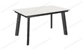 Стол Турин-2C 160 черный, керамика White Marble Стол Турин-2C 160 черный, керамика White Marble