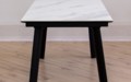 Стол Турин-2C 160 черный, керамика White Marble Стол Турин-2C 160 черный, керамика White Marble