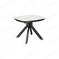 Стол Сохо-2C/Q 120 черный, керамика White Marble