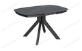 Стол Сохо-2C/Q 120 черный, керамика Black Marble Стол Сохо-2C/Q 120 черный, керамика Black Marble