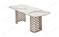 Стол CHIAVARI 220 KL-188 Контрастный мрамор матовый, итальянская керамика / Шампань Стол CHIAVARI 220 KL-188 Контрастный мрамор матовый, итальянская керамика / Шампань