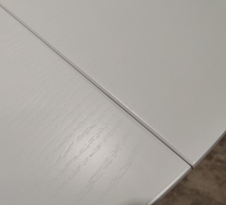 Стол Крафт 120 шпон белый, каркас светлый орех