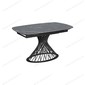 Стол Сан-Ремо-1 140 черный, керамика Black Marble