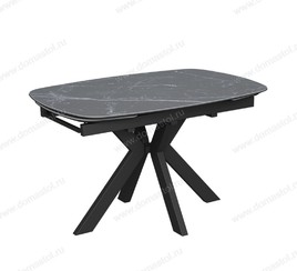Стол Шиноби 130 черный, керамика Black Marble