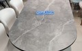 Стол LD2000 черный, керамика серый мрамор Стол LD2000 черный, керамика серый мрамор