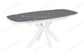 Стол Шиноби 130 белый, керамика Black Marble