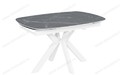 Стол Шиноби 130 белый, керамика Black Marble