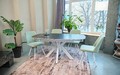 Стол Шиноби 130 белый, керамика Black Marble