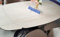 Стол Сан-Ремо-1 140 керамика Travertine Avorio, черный