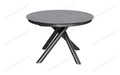 Стол Лондон-1С/R D110 черный, керамика Carbon