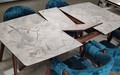 Стол Марко 130 пластик Азул Оникс, каркас Орех