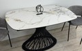 Стол Сан-Ремо 140 керамика Champagne, черный