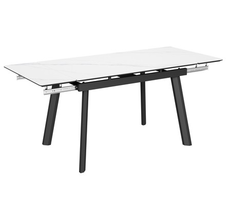 Стол Татами-2С 120 керамика White marble, черный