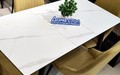 Стол Портофино 110 керамика White Marble, черный Стол Портофино 110 керамика White Marble, черный
