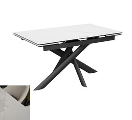 Стол Итали-1С 140 керамика Alpine snow, черный