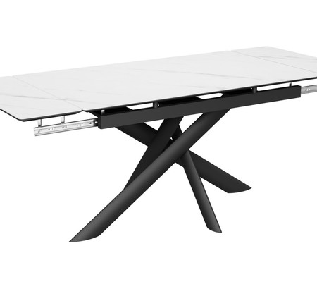 Стол Итали-1С 140 керамика Alpine snow, черный