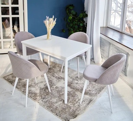 Стол Римини-1С 110 керамика Ice Clouds Satin, белый Стол Римини-1С 110 керамика Ice Clouds Satin, белый