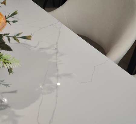 Стол Турин-1С 140 керамика Alpine snow, черный