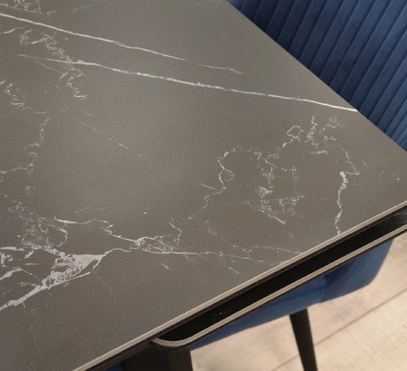 Стол Татами 140 керамика Black marble, черный