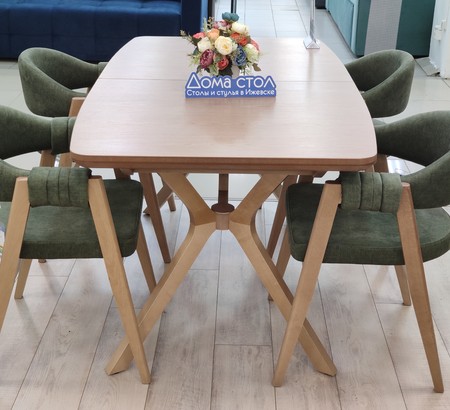 Стол Крафт-АВТО 160 Светлый Орех, шпон Светлый Орех