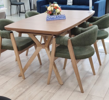 Стол Крафт-АВТО 160 Светлый Орех, шпон Светлый Орех