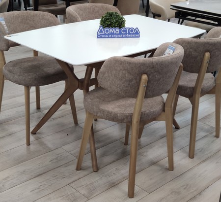 Стул Пекин-4 Erika Stone, каркас светлый орех