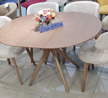 Стол Марко 100 шпон Светлый Орех, каркас Светлый Орех