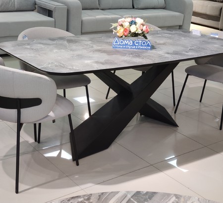 Стол кухонный Даллас 150 пластик ARPA 3415, черный