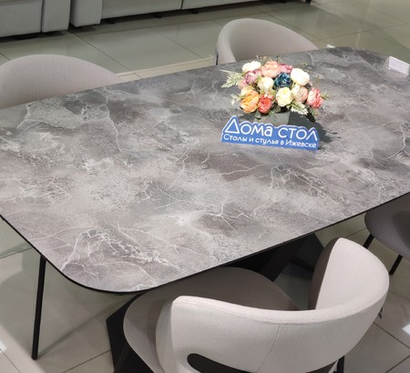 Стол кухонный Даллас 190 пластик ARPA 3415, черный