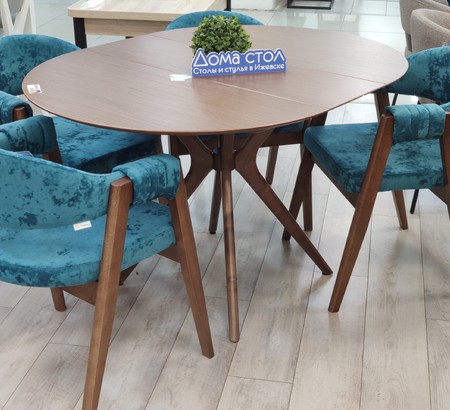 Стол Марко 100 шпон Орех, каркас Орех