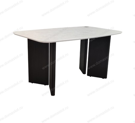 Стол кухонный Майсен 150 пластик Керамика Тессина крем, черный