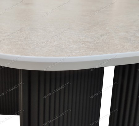 Стол кухонный Майсен 190 пластик Керамика Тессина крем, черный